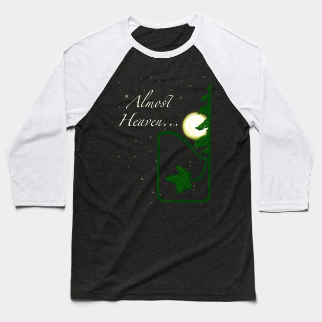 Almost Heaven Nighttime Baseball T-Shirt by SandyJam